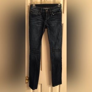 Joe Jeans dark wash distressed style size 25